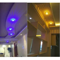 Modern 3w LED Ceiling Light Fixture Sunflower Wall Mounted Sconce Home Living Room Aisle Corridor Hallway Decoration Lighting
