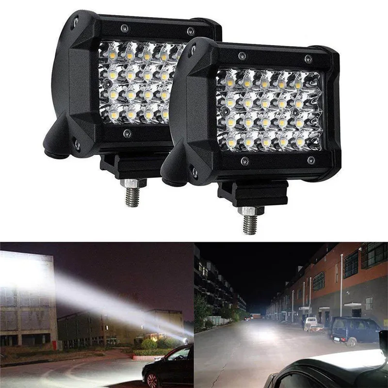 LED Bar Offroad Spot Flood Combo for Truck Car SUV Boat Moto Forklift Light Bar/Work Light 12V/24V 72W 4inch LED Headlights