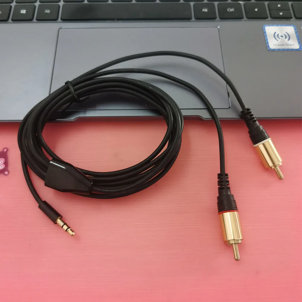 2meter 6FT 3.5mm Plug Jack to 2 RCA Male stereo audio cable