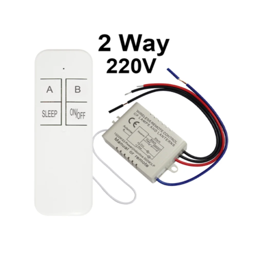 QIACHIP-Interruptor de Luz de Controle Remoto Sem Fio, Receptor, Transmissor, LIGAR, DESLIGAR, Digital, 1, 2, 3 Vias de Parede, Lâmpada, 220V