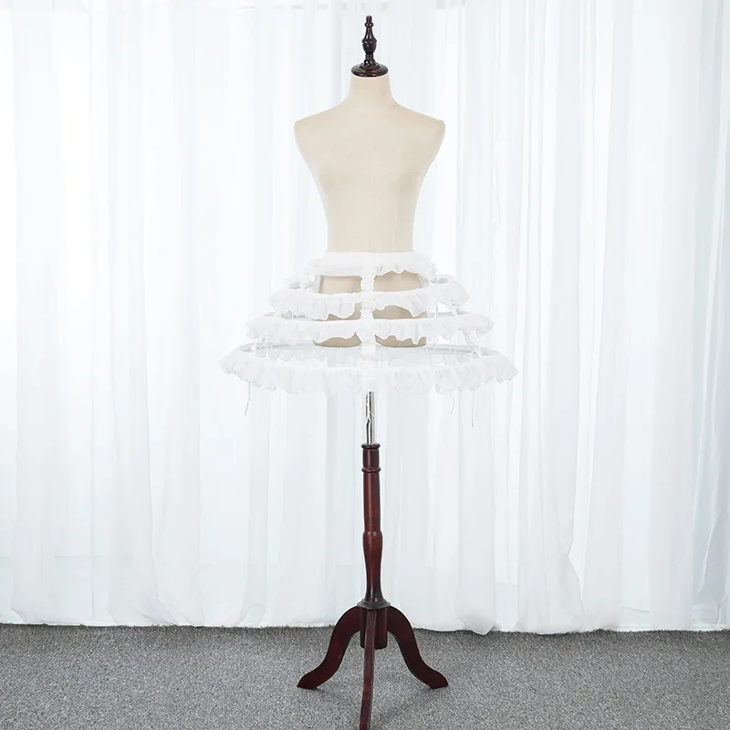 Lolita Spring/Summer New Lolita Fishbone Crinoline Cosplay Length Canopy Adjustable Birdcage Crinoline