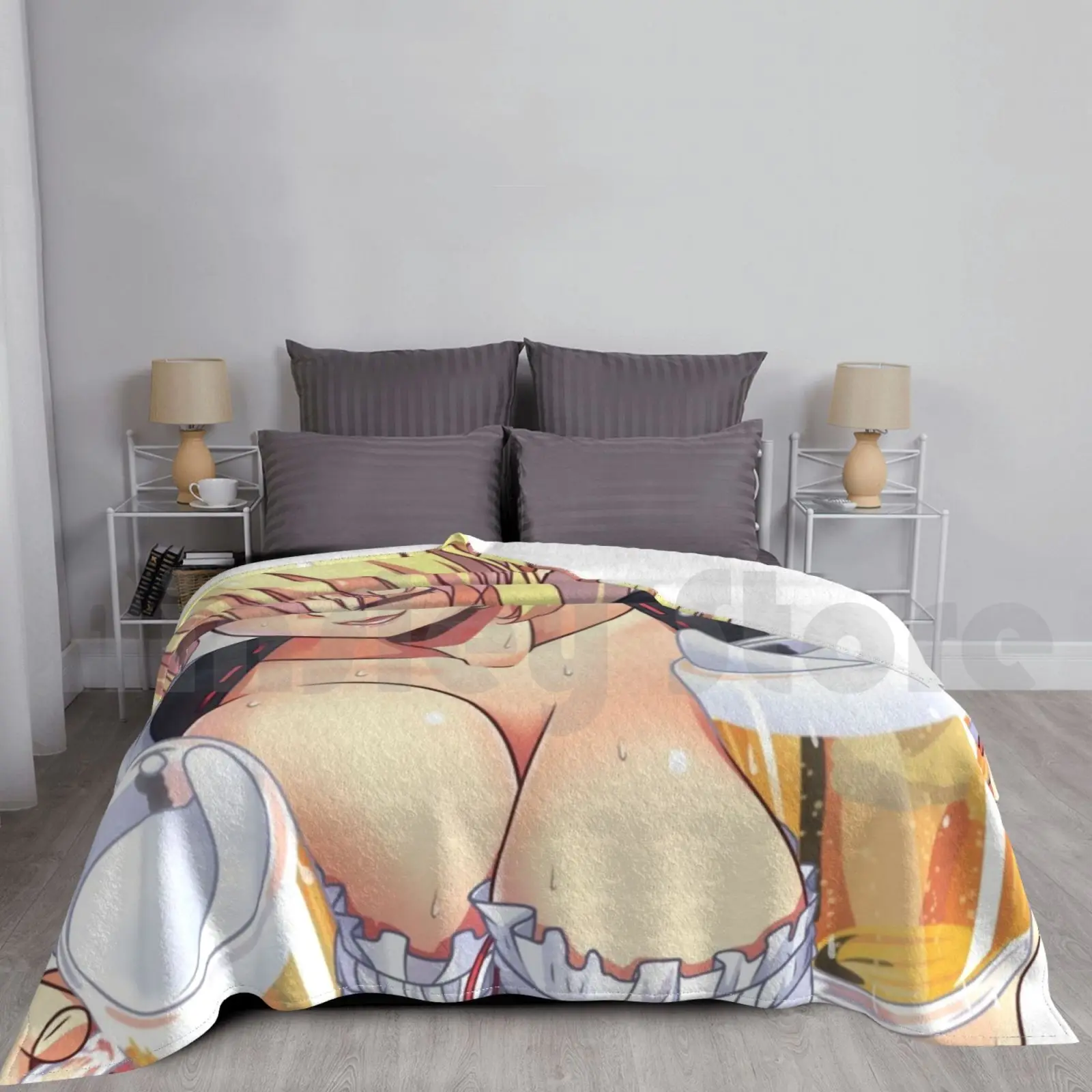 Hentai Ecchi Anime Girl Eroge Beer Sticker Blanket Super Soft Warm Light Thin Hentai Ecchi Anime Girl Eroge Animated