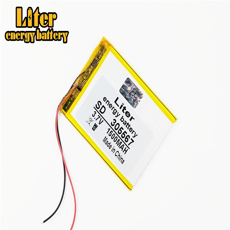 Универсальный литий-ионный аккумулятор 305567 3,7 в 1500 мАч 305565 для планшетного ПК 7 дюймов 8 дюймов 9 дюймов GPS Vedio Game E-Book Power Bank