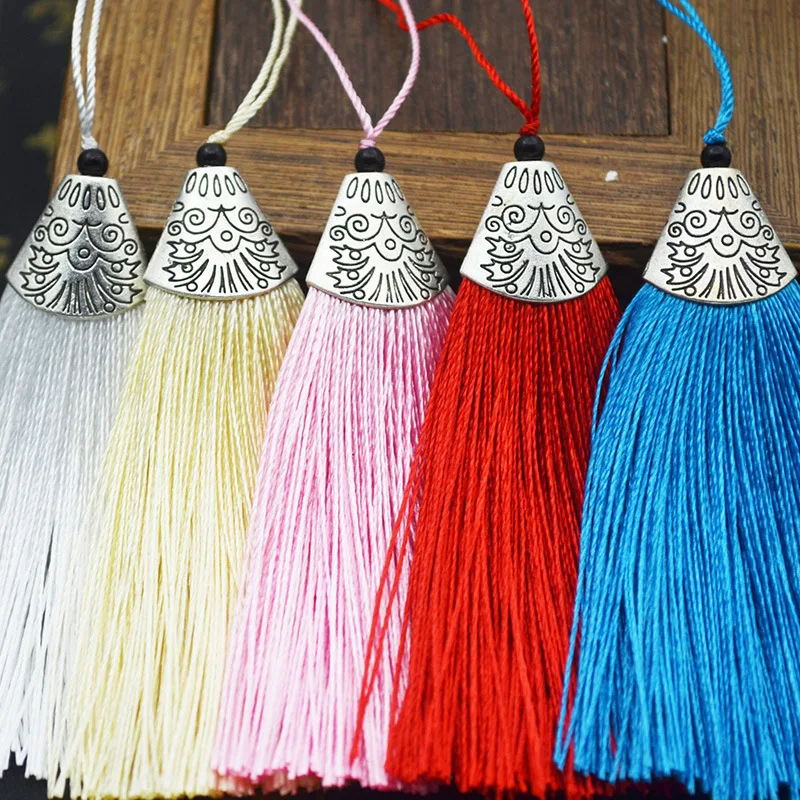 2/5/10Pcs Whitebait Mouth Tassels Key Chain DIY Crafts Colored Tassel Small Pendant Sachet Bookmarks Decor Fringe Accessories