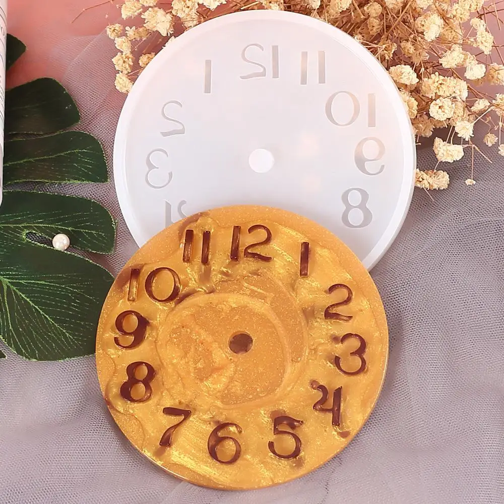 Clock Mold Crystal Liquid Silicone Expoxy Jewelry Resin Mold UV Pendant Handcraft Mirror Mould DIY Jewelry Tool