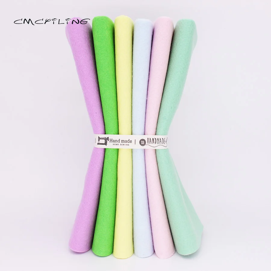 Non-Woven Set, Soft 1.2mm Thick Felt Fabric For Needlework DIY Sewing Dolls Crafts,Handmade Material, Polyester Cloth 6Pcs/Lot