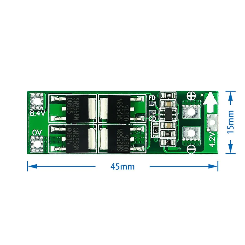 2S 20A 7.4V 8.4V 18650 Lithium Battery Protection Board/BMS Board Standard/Balance For DIY