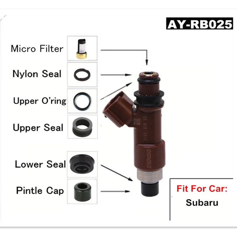 

Free shipping 6sets fuel injector repair kit for Subaru Outback B9 Tribeca 2005-08 OEM#16611 AA700, FJ859 (AY-RB025)