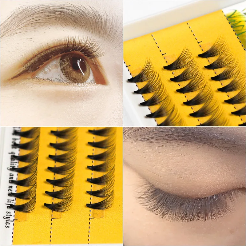 60 Clusters/box Eyelash Extension Eyelashes 20D Individual Eyelash Bunche Natural False Eyelashes Professional Makeup Eyelashes