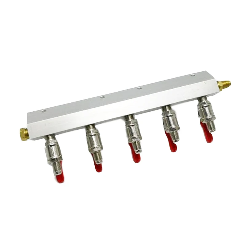 KegLand 5 Output / 5 Way Manifold Gas Line Splitter with Check Valves (1/4\