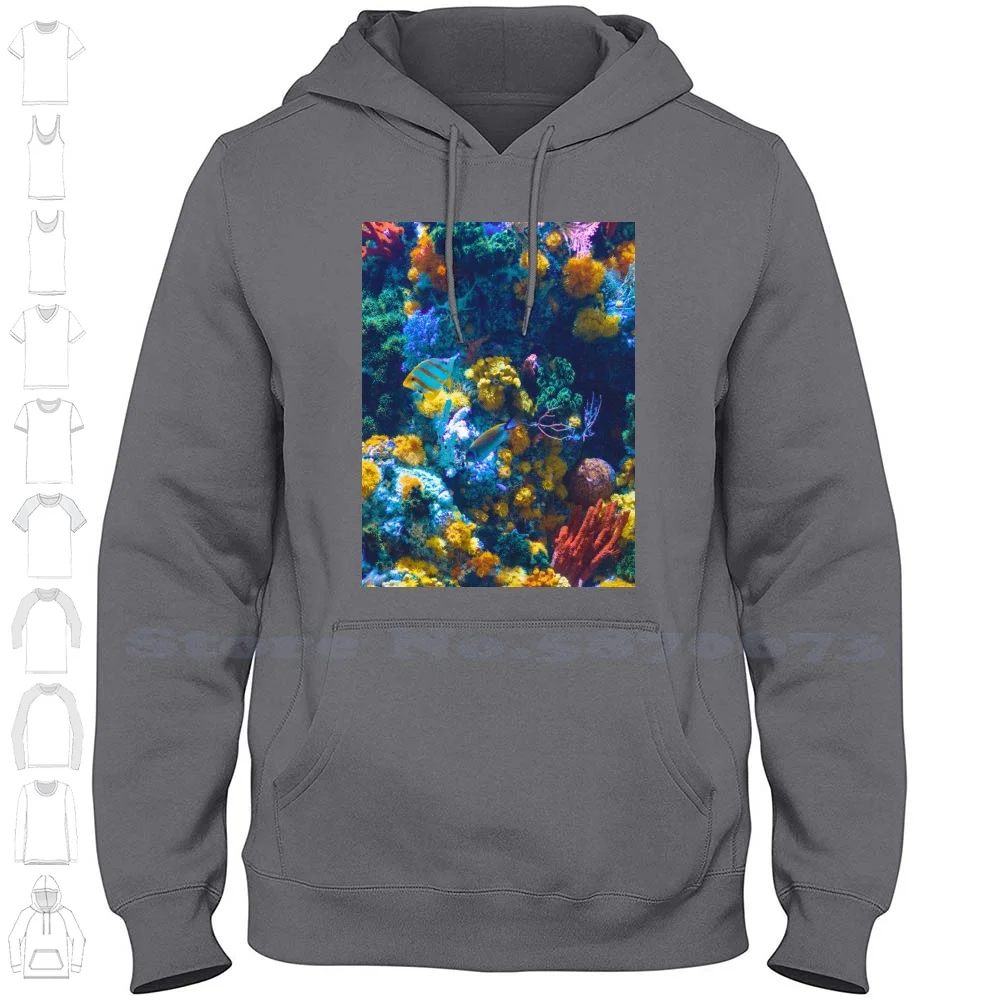 Deep Dive : Underwater Kingdom Hoodies Sweatshirt For Men Women Underwater Fish Ocean Sea Water Kingdom Mermaid Animal Fantasy