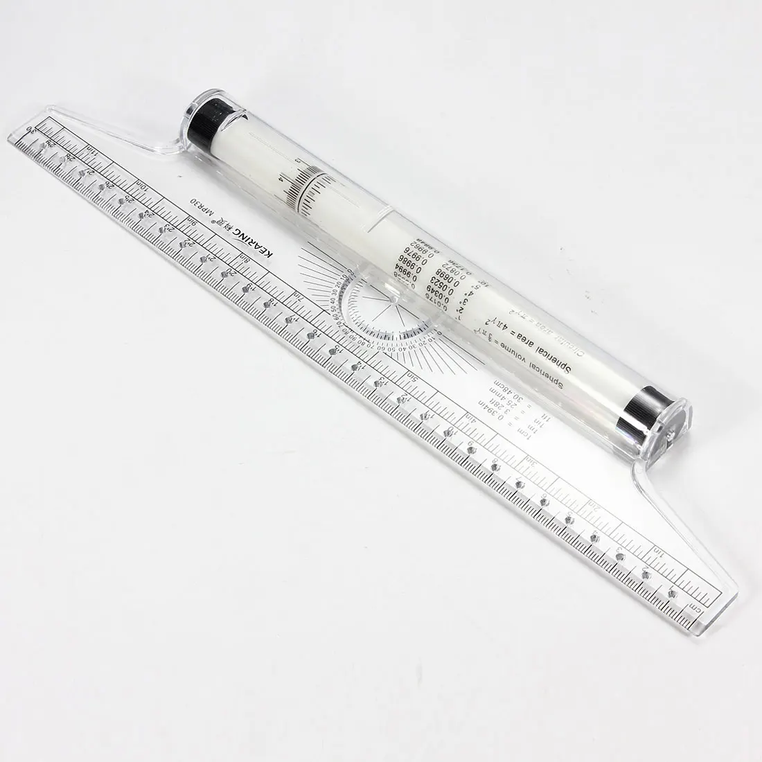 

0 - 300mm Universal Parallel Rulers Balancing Scale Multi-purpose Drawing Rolling Ruler Plastic 1mm for drawing vertical lines