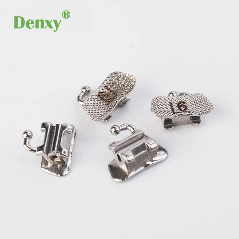 Denxy 20/40pcs High Quality Dental Orthodontic Buccal Tubes 1st molar Covertible buccal tube bondable tube Ortho braces brackets