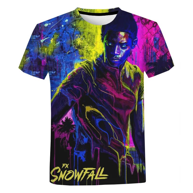 Newest American TV Series Snowfall 3D Printed Unisex Popular 4 Season T-shirts O-Neck Rainbow Painting Casual Short Sleeve Tops