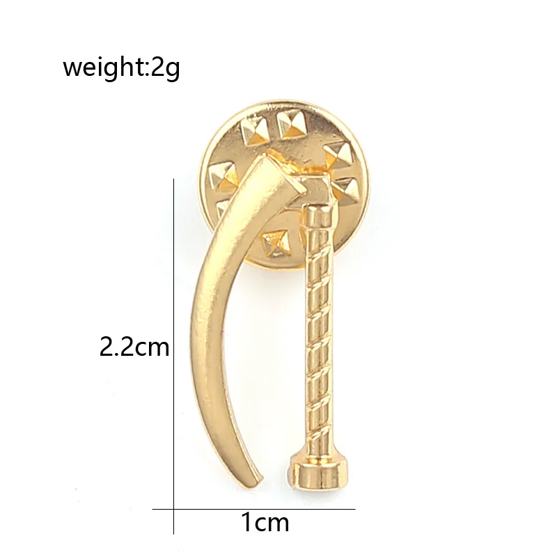 Free Shipping Wholesale 10Pcs/Lot Gold Colors Laryngoscope Pin Medical Department Jewelry for Doctor/Nurse/Therapist Pin