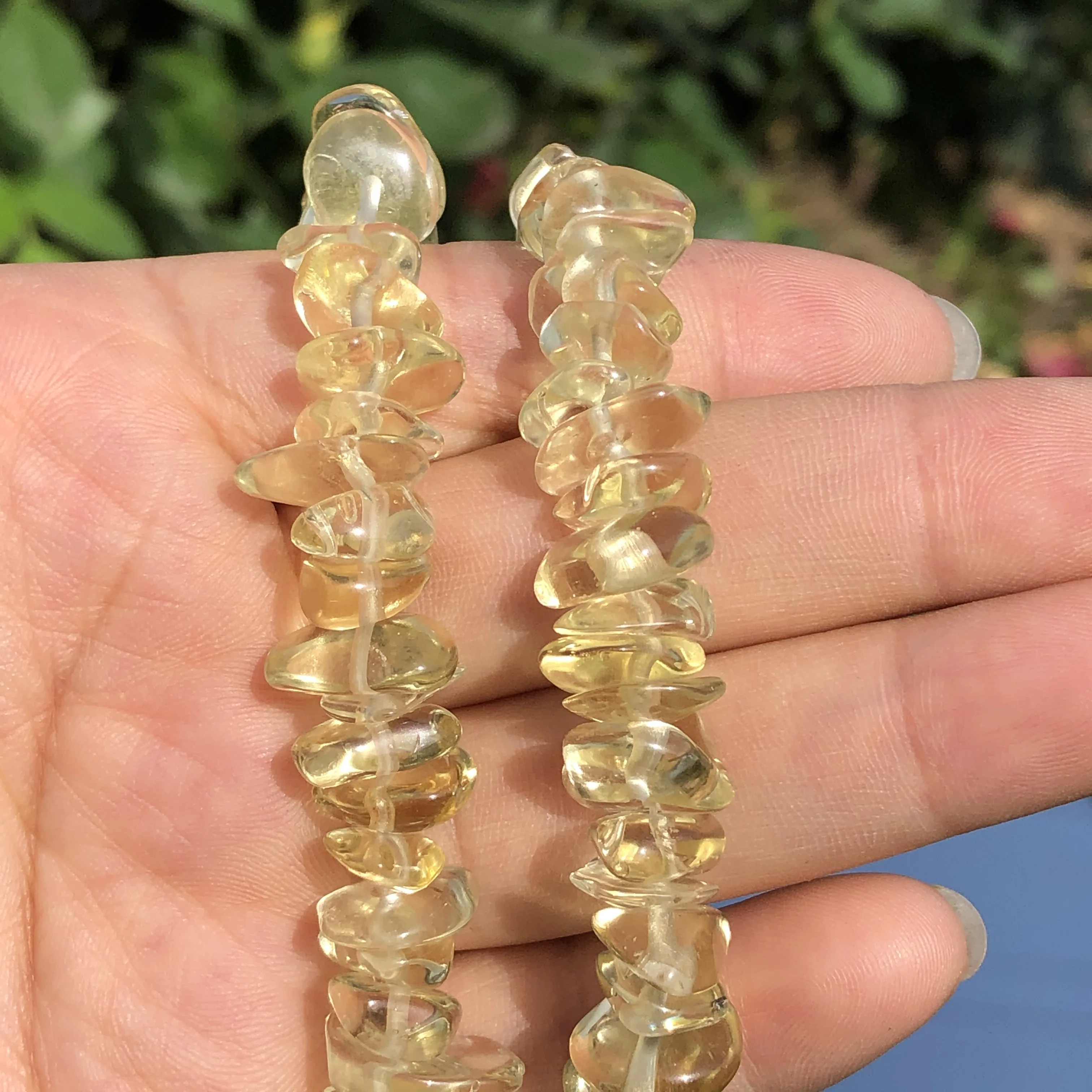 8-12mm Natural Chips Yellow Citrines Crystal Stone Flat Irregular Spacer Beads For Jewelry Making Beadwork DIY Bracelet Necklace