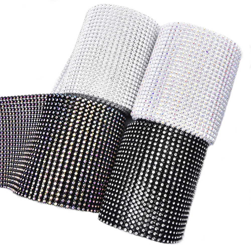 24列クリスタルダイヤモンドメッシュトリミングABカラーブリ - Crystal Mesh Fabric のレビューと価格
