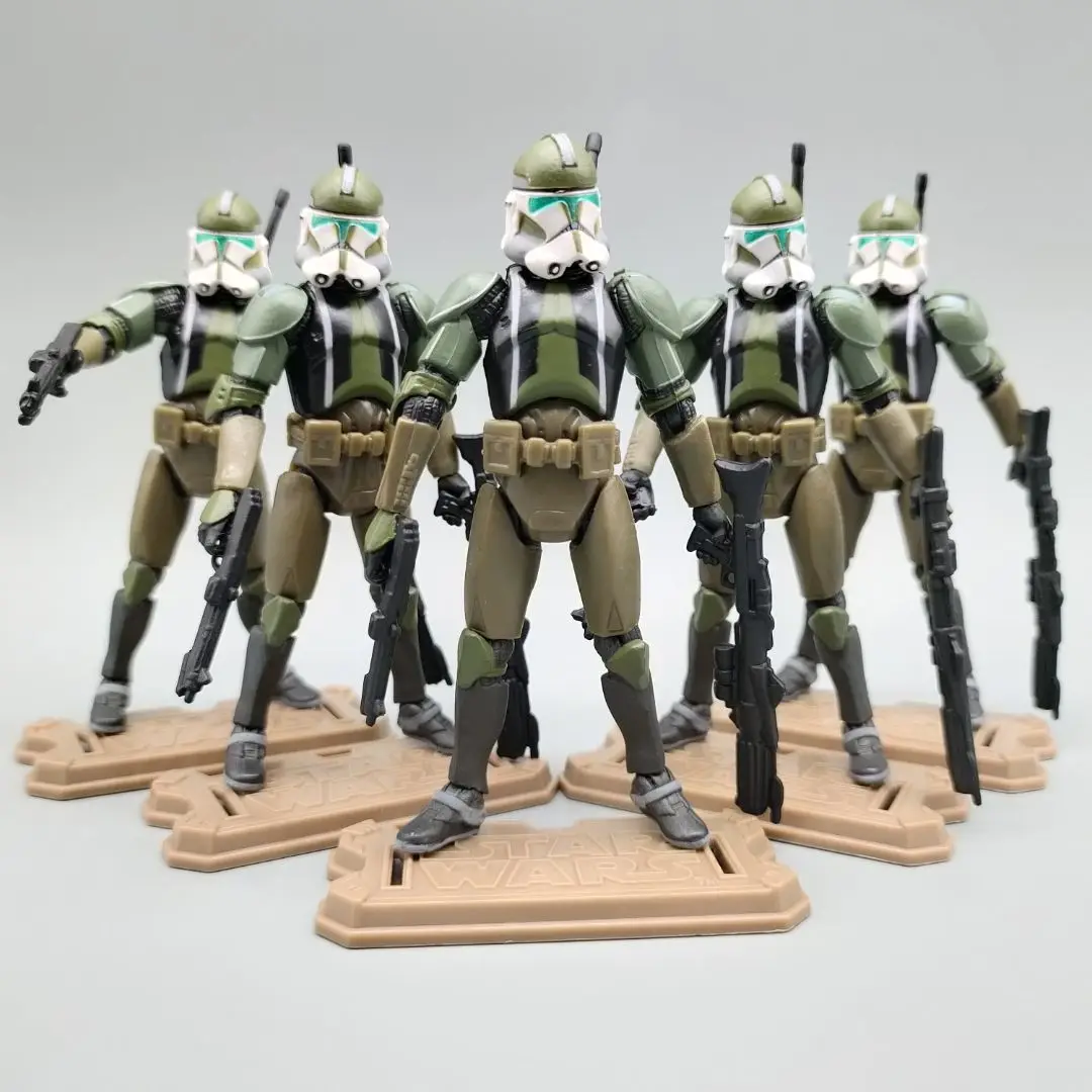 

Lot of 5 Star Wars Republic Commander Gree Clone Trooper 3.75" Loose Action Figure