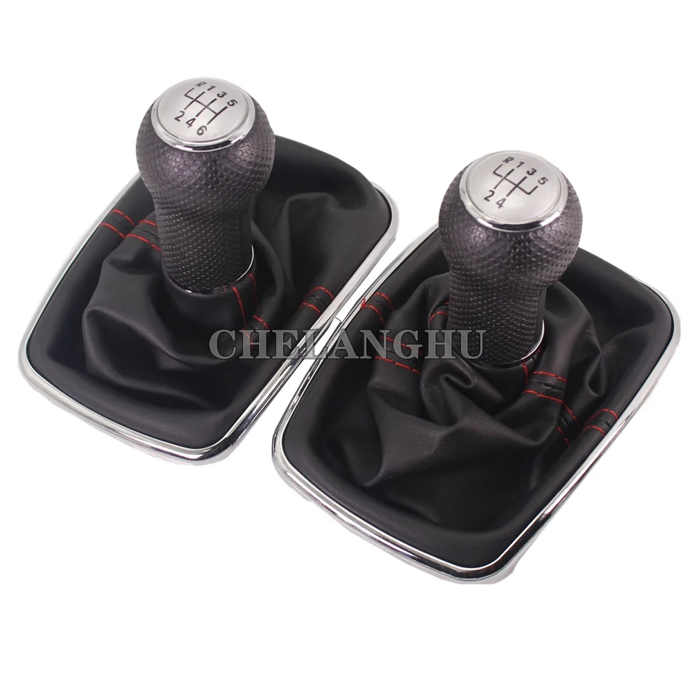 For VW Golf 4 GTI GTD Jetta 4 Bora 1998 1999 2000  2001 2002 2003 2004 2005 5 / 6 speed 12mm Gear Shift Knob With  Leather Boot