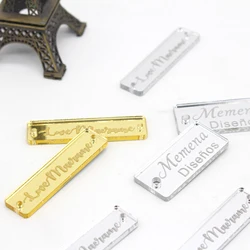 24x Personalized Acrylic Labels, Clothing Labels, Labels Sewn on Clothing, Crocheted Hats / Gloves / Handbags, Handmade Labels