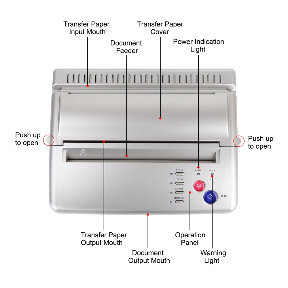 Tattoo Thermocopier Printer Tattoo Transfer Machine Professional Tattoo Copier Tattoo Transfer Machine Stencil Maker Transfer