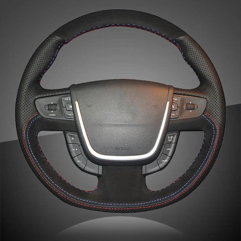 

Custom Auto Braid On The Steering Wheel Cover for Peugeot 508 Car-Styling Hand Stitching Car Wheel Covers Interior Accessories