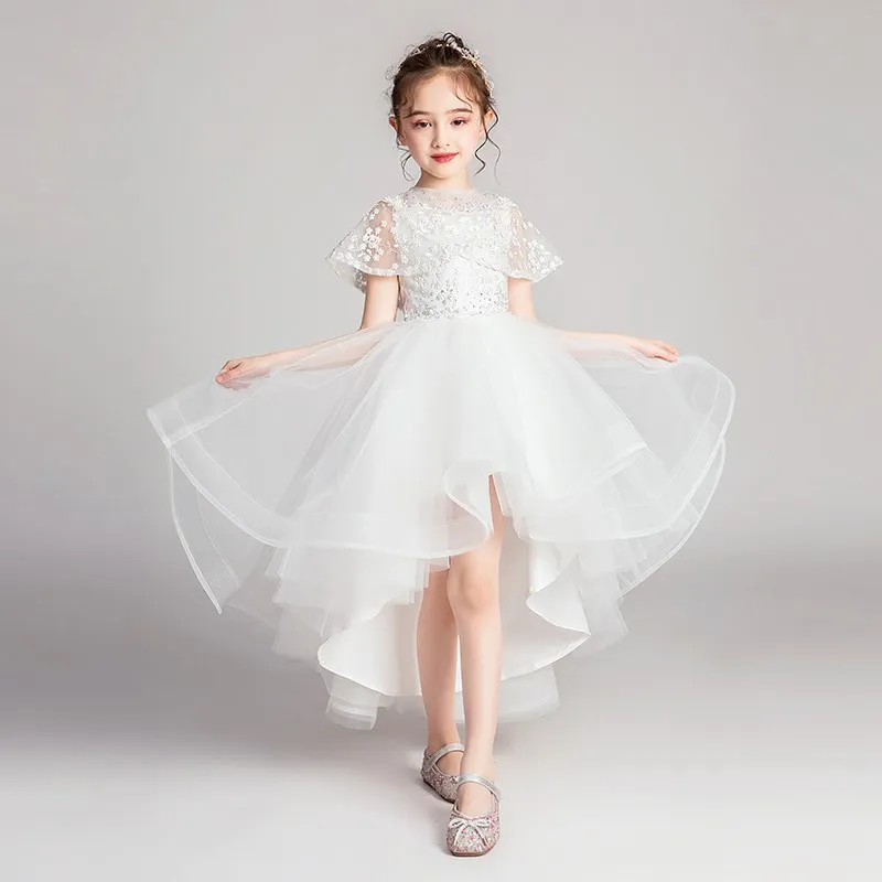 

Baby Girls Party Dress Flower Girl Dress For Wedding Lace Embroidery Tulle Ball Gown Children Holy Communion Dress Vestidos