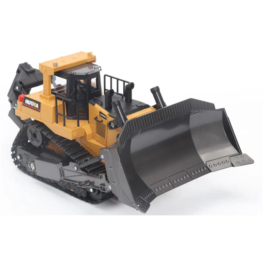 1/16 RC Bulldozer Truck Model Alloy Machine Car Gift 2.4G 9CH Radio Control Enjoyable Toys For Kids Adults HobbyToki HUINA 1569