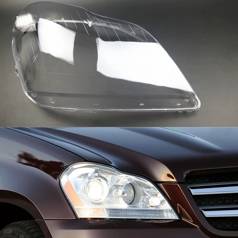 

1PCS Car Headlight Lens Head Light Lamp Cover Shell for Mercedes Benz X164 GL350 GL400 GL450 GL500 2006-2011