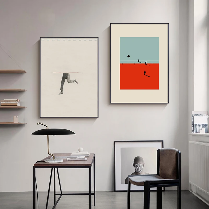 Nordic Figur Wand Kunst Leinwand Malerei Humorvolle Haltung Drucke Moderne Wand Bunte Bild für Wohnzimmer Einzigartige Poster Dekor