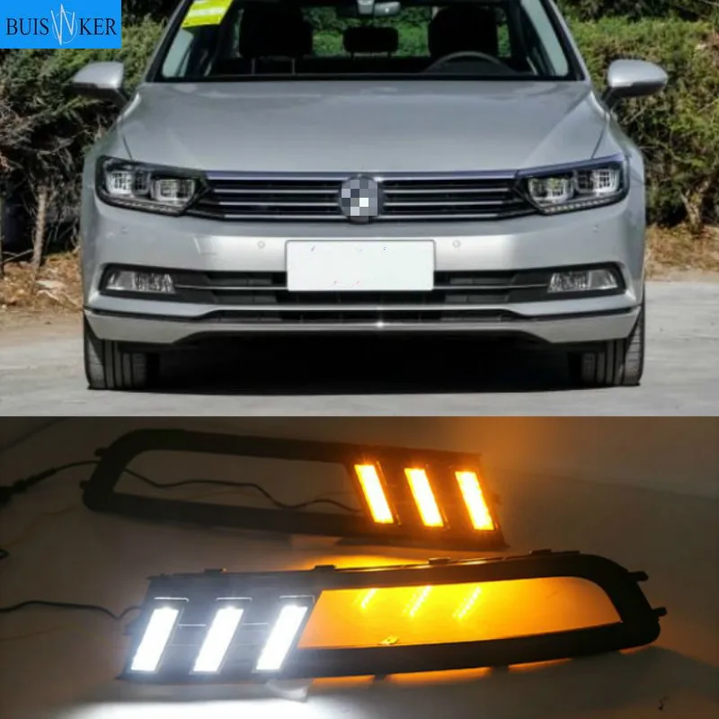 

2pcs For VW Magotan 2017-2019 LED DRL For Magotan led fog lamps daytime running light High brightness guide LED DRL