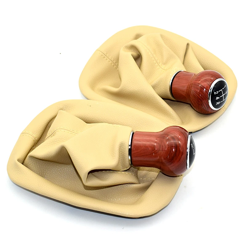 For VW Passat B5 B5.5 1997 1998 1999 2000 2001 2002 2003 2004 2005 Car-Styling 5 Speed Gear Shift Knob With Real PU Leather Boot