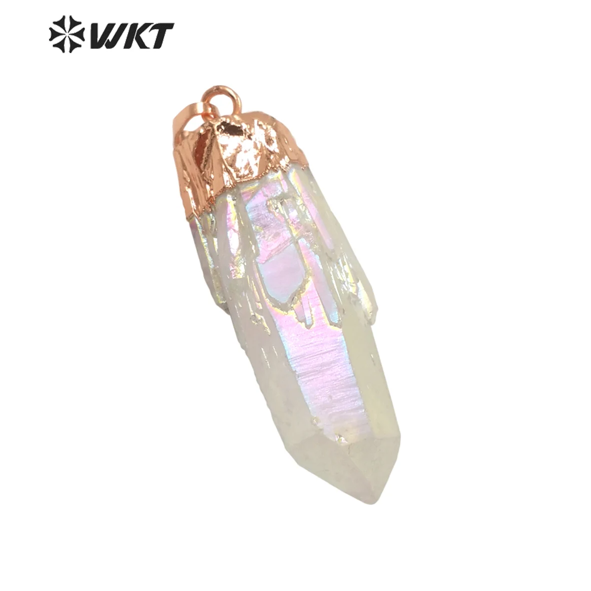 

WT-P1737 Best And Fashion Aura Crystal Quartz Stone Beautiful Fine Jewelry Pendant For Lady Shine Moving For Gift