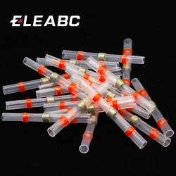 50pcs Seal Heat Shrink Butt Wire Connectors Terminals AWG22-18 Red Solder Sleeve Waterproof