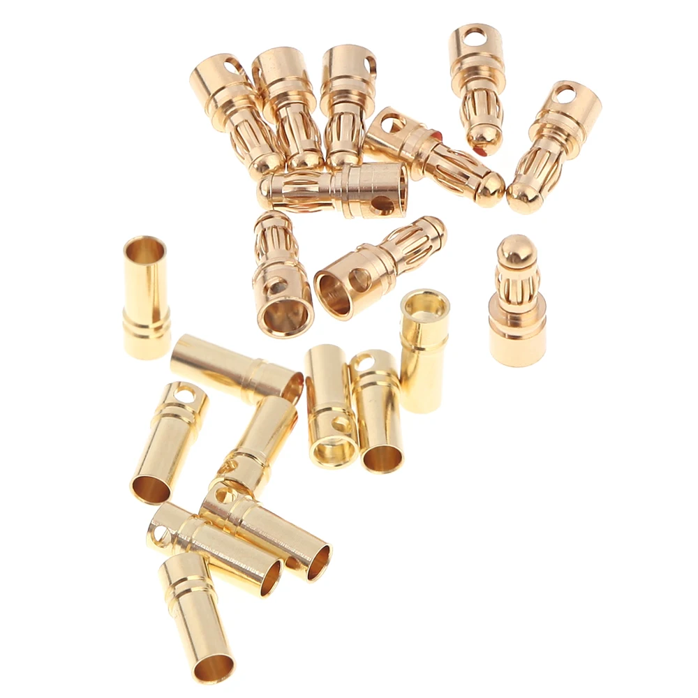 20/40pcs 3.5mm Gold Bullet Banana Connector Plug For ESC Battery Motor (10 / 20Pairs)