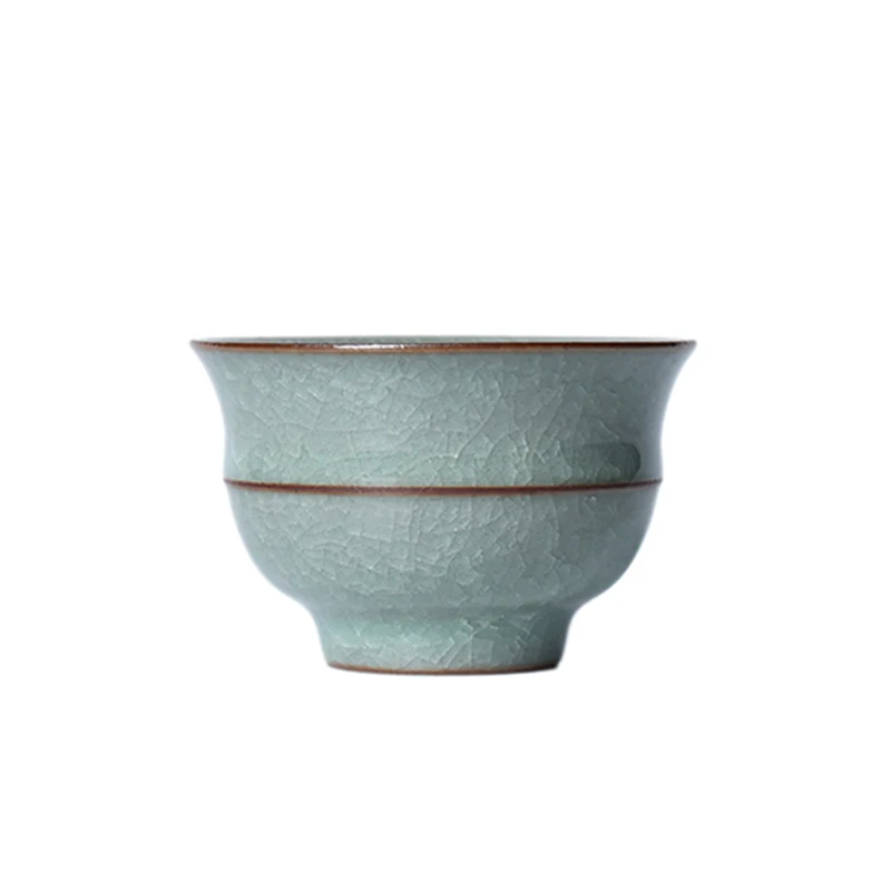 |cups longquan celadon ice crack high-end sample tea cup kung fu master cup single cup elder brother kiln small tea cups