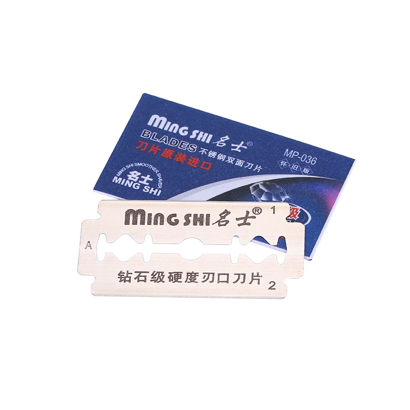 Hot 50pcs/lot Double-sided Blade Brand Faced Black Stainless Steel Razor Blades
