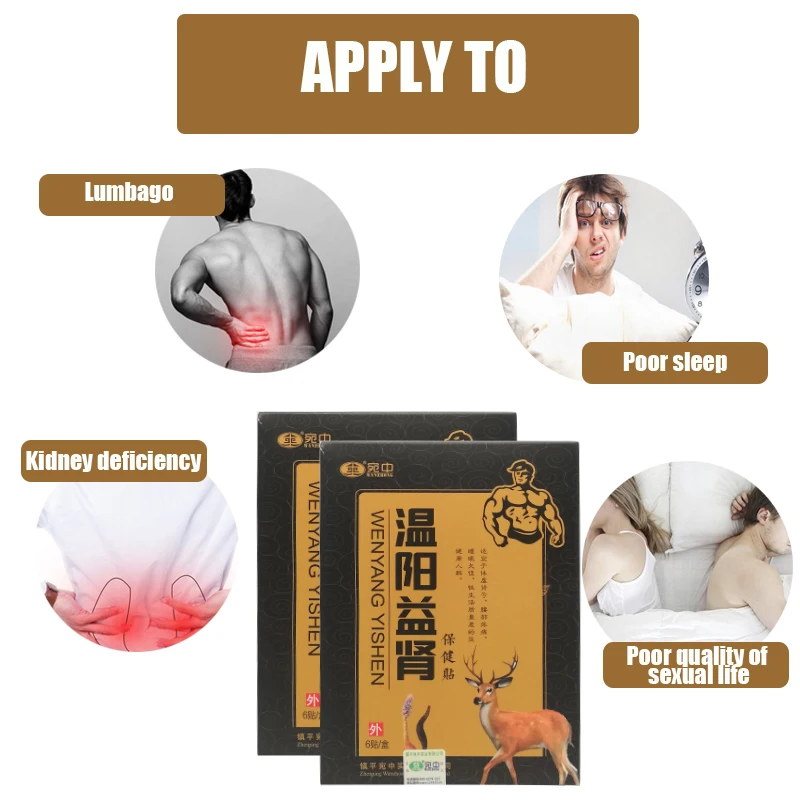 Kidney Patch Impotence, premature ejaculation, erectile dysfunction, frequent urination, back pain, cold hands and feet
