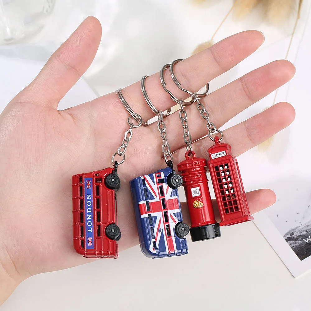 London Red&Blue Bus Key organizer Mail Box Key Holder Key Pendant Keychain Souvenir Gifts For Men Key chain Key Ring keyring