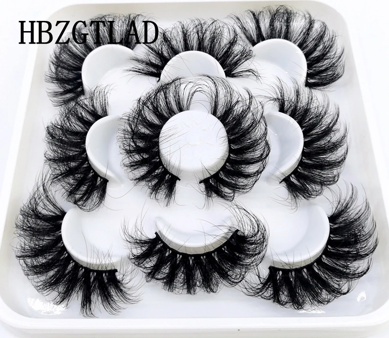 HBZGTLAD 5 Pairs natural false eyelashes fake lashes long makeup 3d mink lashes eyelash extension mink eyelashes for beauty