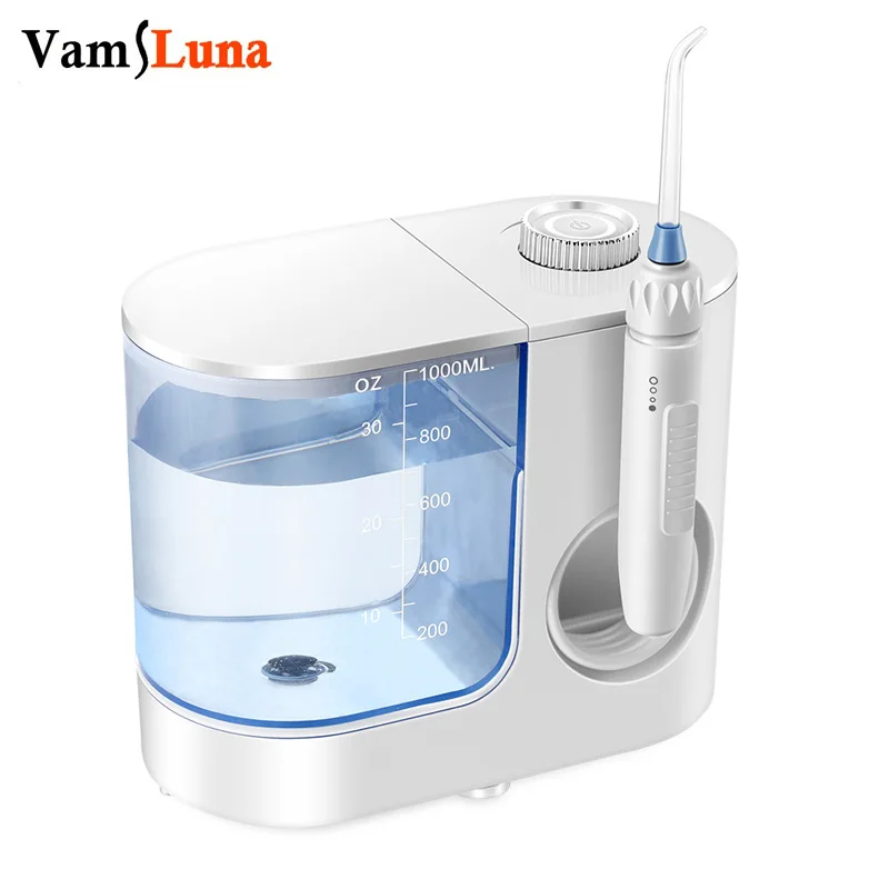 Portable Electric Dental Water Flosser Oral Irrigator With 7 Tips Nozzles 1000ML For Teeth Cleaning Whitening Oral Hygiene