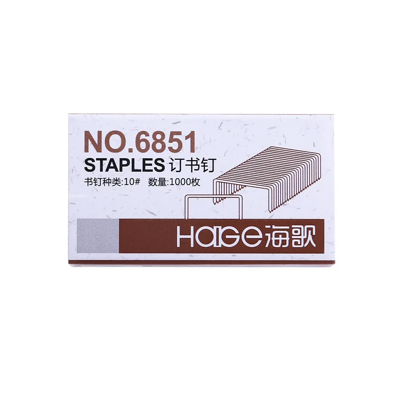 Staples Office Supplies 10# Staples High Quality New Staples Small 1000 Silver Staples Width 10mm Weight