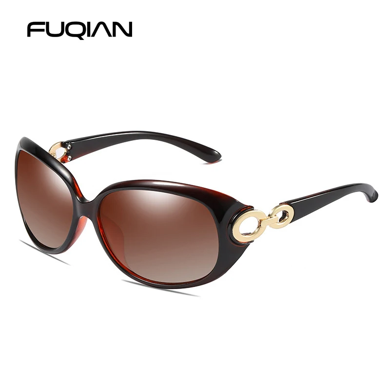 Brand Design Vintage Oversized Polarized Sunglasses Women Luxury Big Oval Plastic Ladies Driving Sun Glassses Vintage UV400