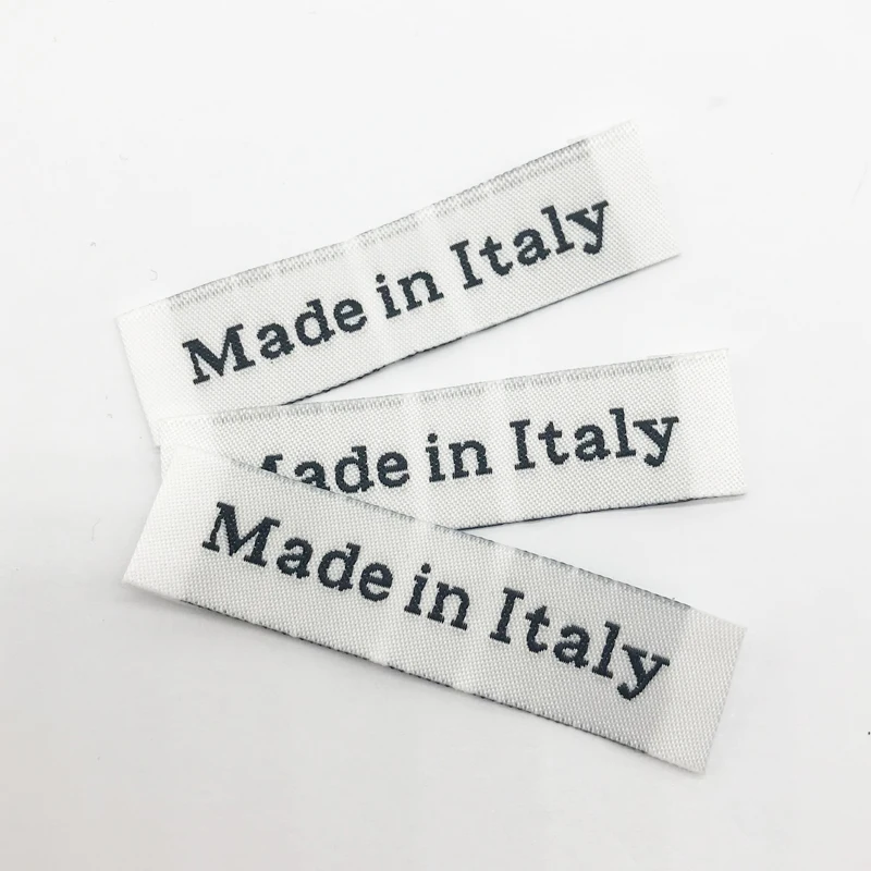 Origin Woven Labels Made In Italy For Clothing Bags Shoes Hand Made Fabric Labels For Sewing Tags Free Shipping