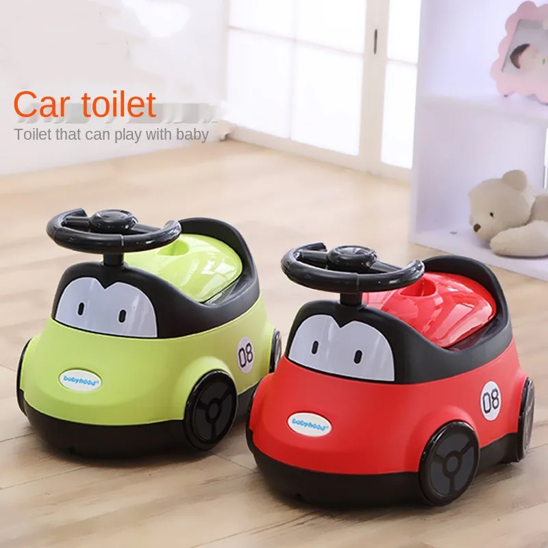 Orinatoio per bambini forma di auto toilette Baby Cartoon vasino orinatoio esercizio Baby Toilet autonomo conveniente pulito wc