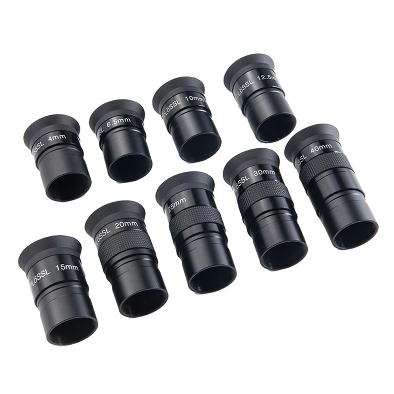 1.25inch Plossl Eyepiece 4/6.5/10/12.5/15/20/25/30/40mm HD FMC Green Film Optical Glass Lens for Astronomical Telescopes