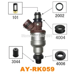 40 sets Fuel injector repair kit for 1955002120 Toyota 3VZE 3.0 V6 Fuel Injector Orings Pintle Caps Micro Filters Seals