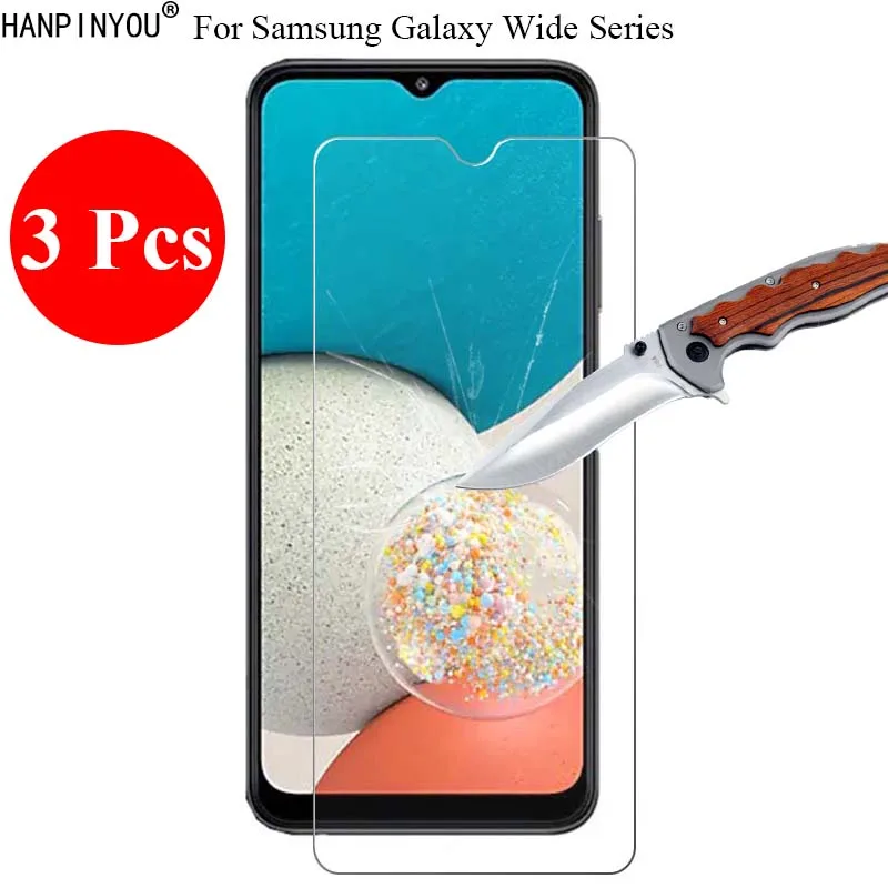 3 Pcs/Lot New 9H 2.5D Tempered Glass Screen Protector For Samsung Galaxy Wide5 Wide4 Wide 5 4 Protective Film + Clean Tools