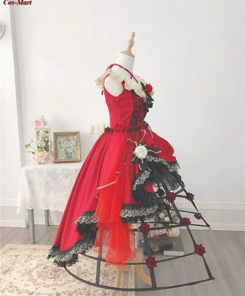 

Cos-Mart Game Touhou Project Flandre Scarlet Cosplay Costume Red Formal Dress Activity Party Role Play Clothing Custom-Make