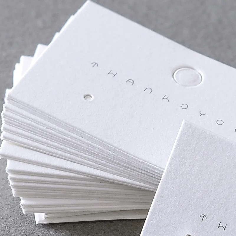 New Hot 350gsm White Cardboard Stock Fashion Jewelry Earrings Dispaly Cards Price Label Tags Handmade DIY Accessories Thank You